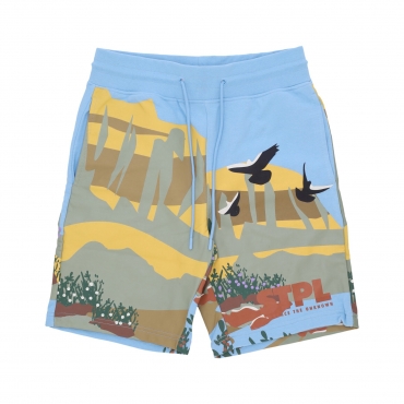 pantalone corto tuta uomo horizon aop mesh short BLUE