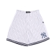 pantaloncino tipo basket uomo mlb pinstriped grafton shorts neyyan WHITE WASH