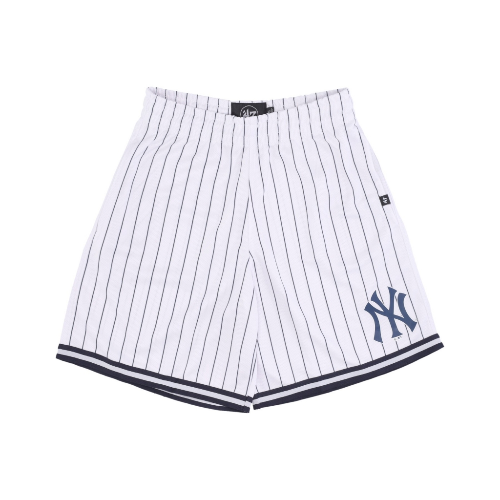 pantaloncino tipo basket uomo mlb pinstriped grafton shorts neyyan WHITE WASH