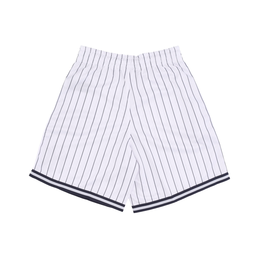 pantaloncino tipo basket uomo mlb pinstriped grafton shorts neyyan WHITE WASH