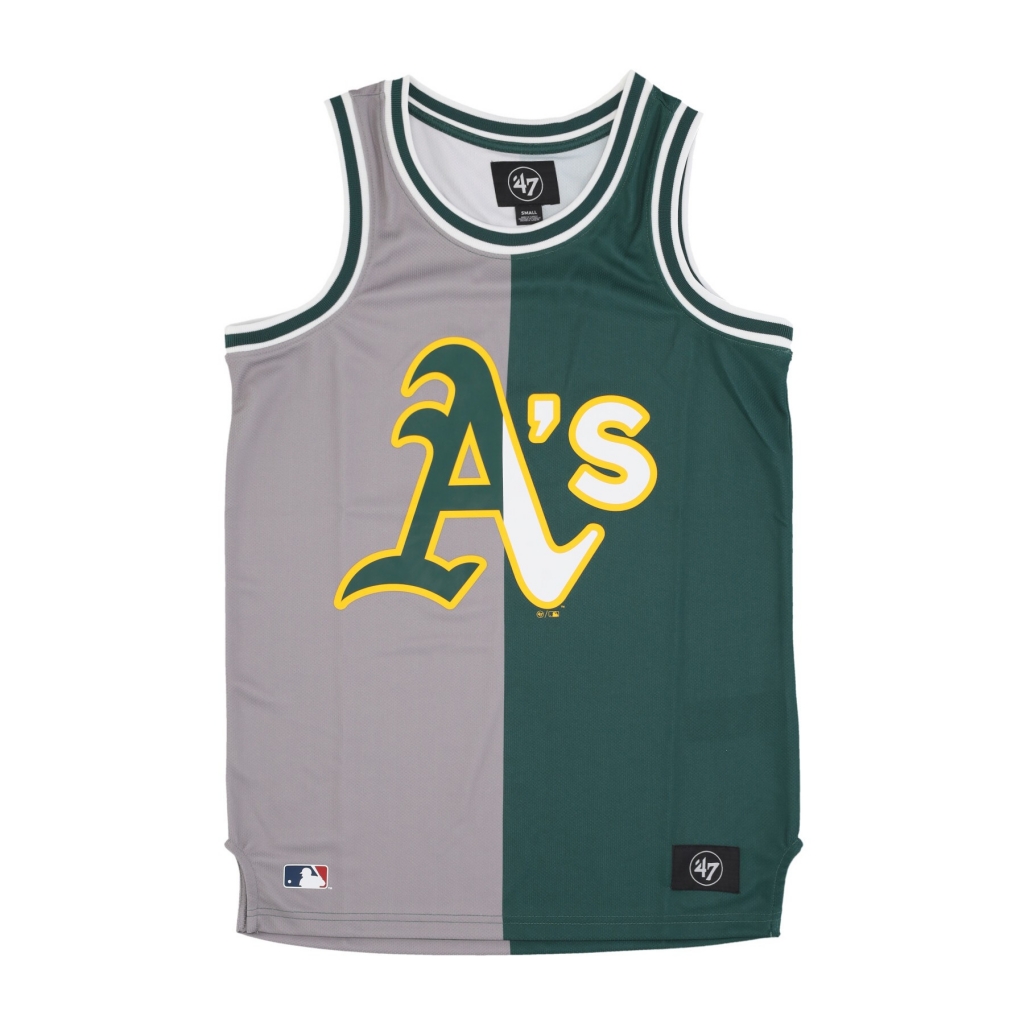 canotta tipo basket uomo mlb split grafton jersey oakath WOLF GREY