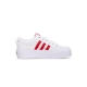 scarpa bassa donna nizza platform w CLOUD WHITE/BETTER SCARLET/CORE BLACK