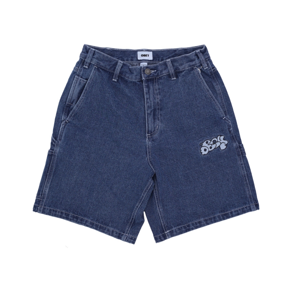 jeans corto uomo time carpenter denim short STONEWASH INDIGO