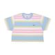 maglietta corta donna ariella stripe cropped tee SKY BLUE MULTI