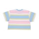 maglietta corta donna ariella stripe cropped tee SKY BLUE MULTI