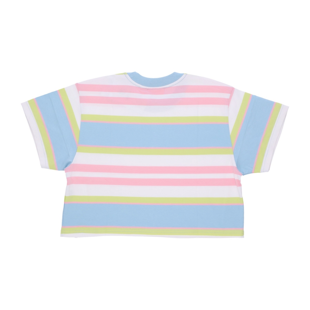 maglietta corta donna ariella stripe cropped tee SKY BLUE MULTI