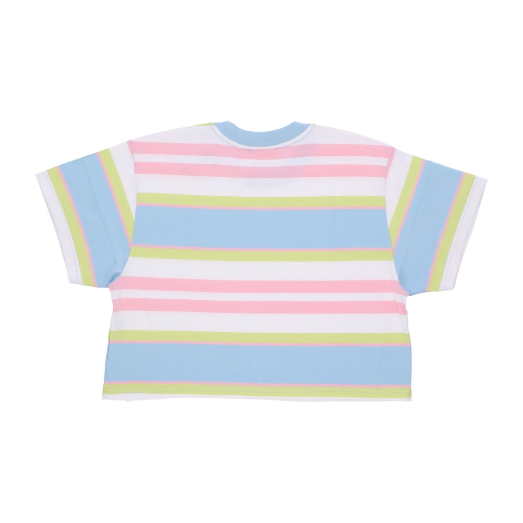 maglietta corta donna ariella stripe cropped tee SKY BLUE MULTI