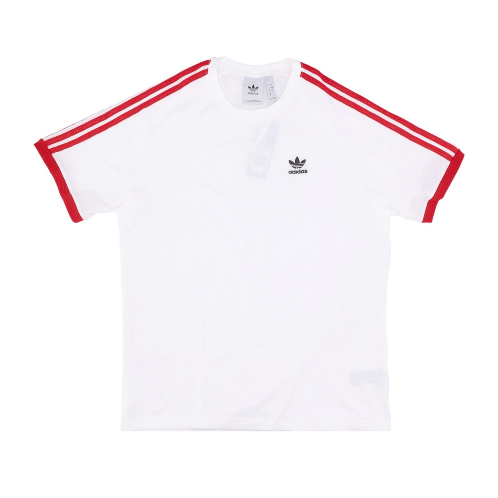 maglietta uomo 3-stripes tee WHITE/BETTER SCARLET