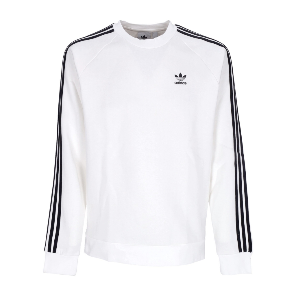 felpa girocollo uomo 3-stripes crewneck WHITE