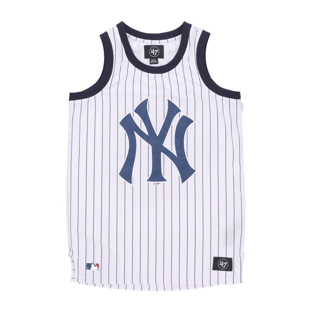 canotta tipo basket uomo mlb pinstriped grafton jersey neyyan WHITE WASH