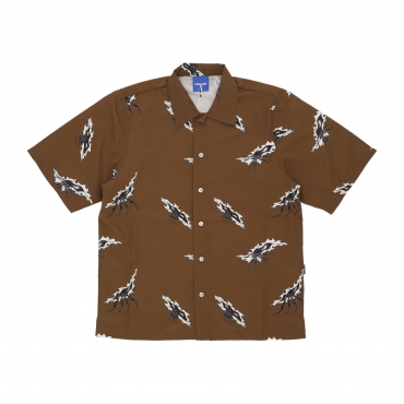 camicia manica corta uomo monster shirt BROWN