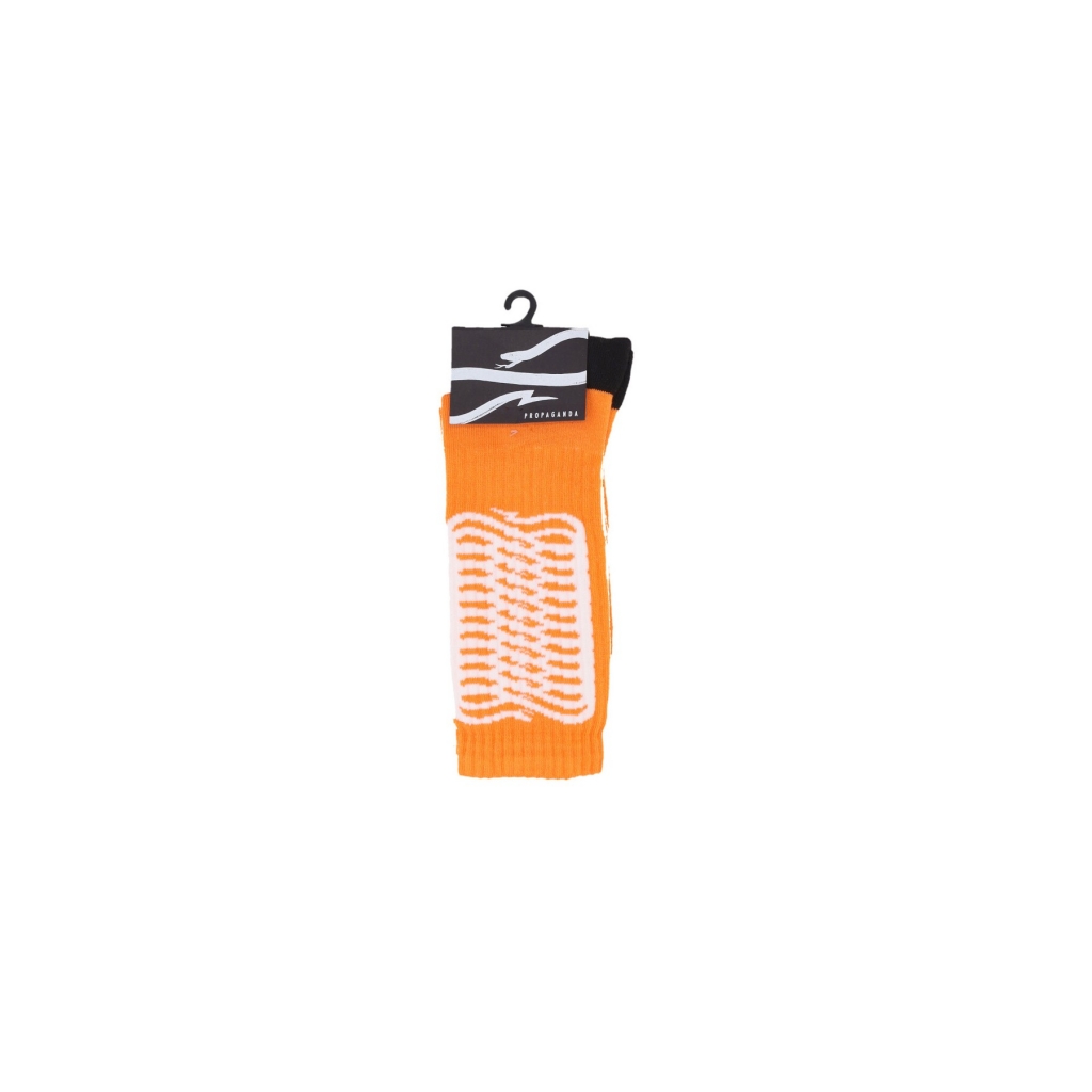 calza media uomo ribs socks ORANGE/WHITE/BLACK
