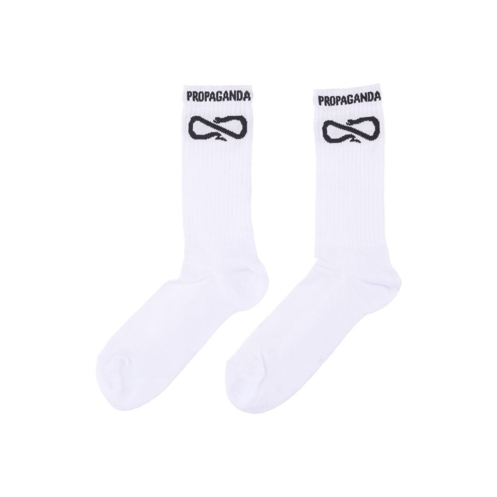 calza media uomo logo socks WHITE/BLACK