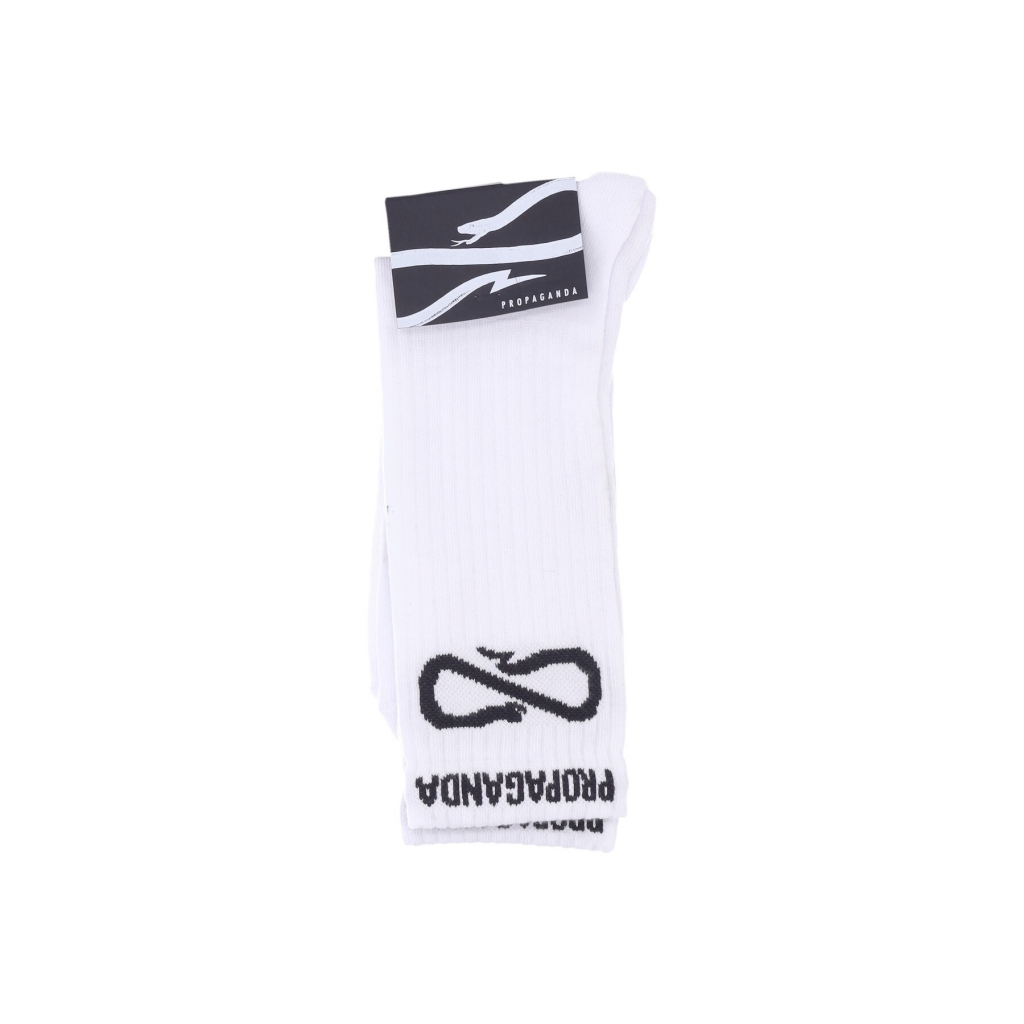 calza media uomo logo socks WHITE/BLACK