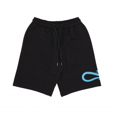 pantalone corto tuta uomo logo sweatshorts BLACK