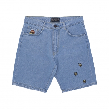 jeans corto uomo baseball denim shorts BLUE