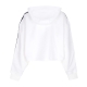 felpa cappuccio corta donna adicolor classics crop hoodie WHITE