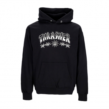 felpa cappuccio uomo barbed wire hoodie BLACK