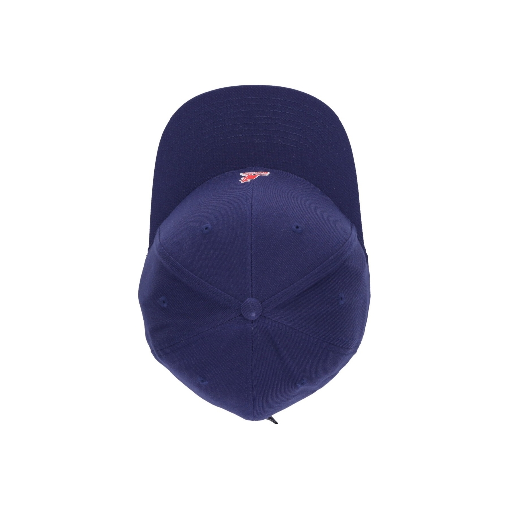cappellino visiera curva uomo wool flexfit baseball PARIS BLUE