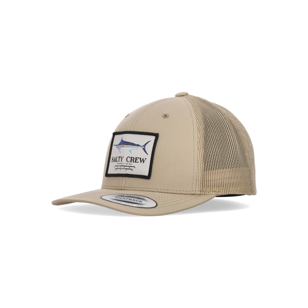 cappellino visiera curva uomo marlin mount retro trucker KHAKI