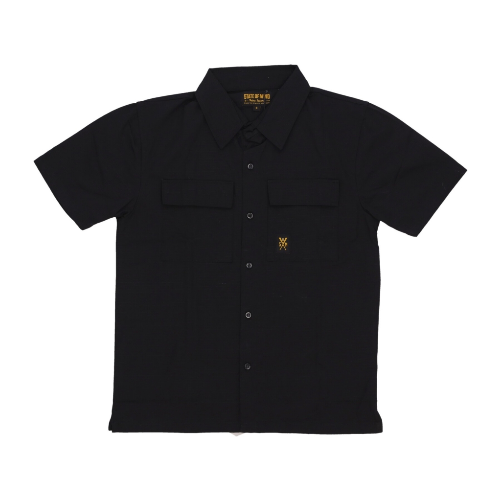 camicia manica corta uomo retrofuture shirt BLACK