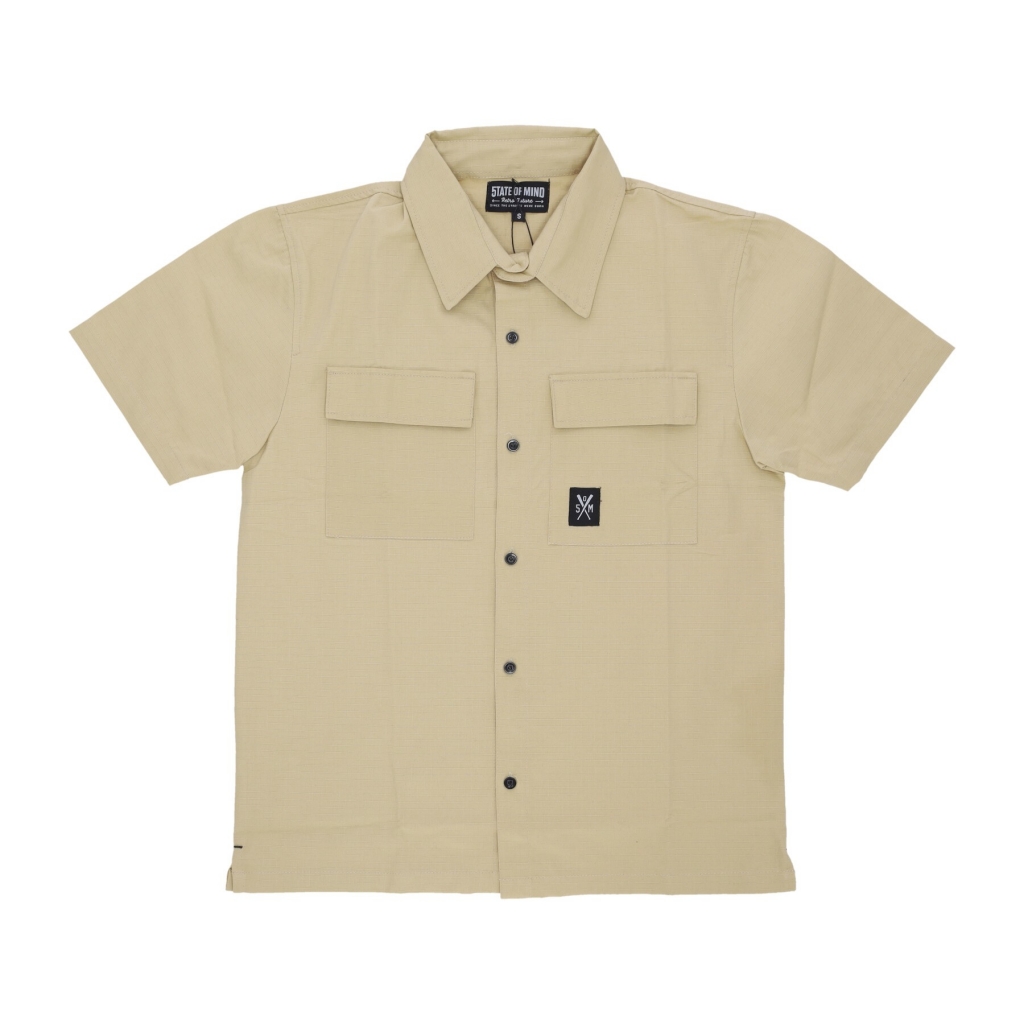 camicia manica corta uomo retrofuture shirt BEIGE