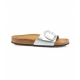 Slides Madrid Big Buckle argento