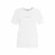 T-shirt con ricamo logo bianco