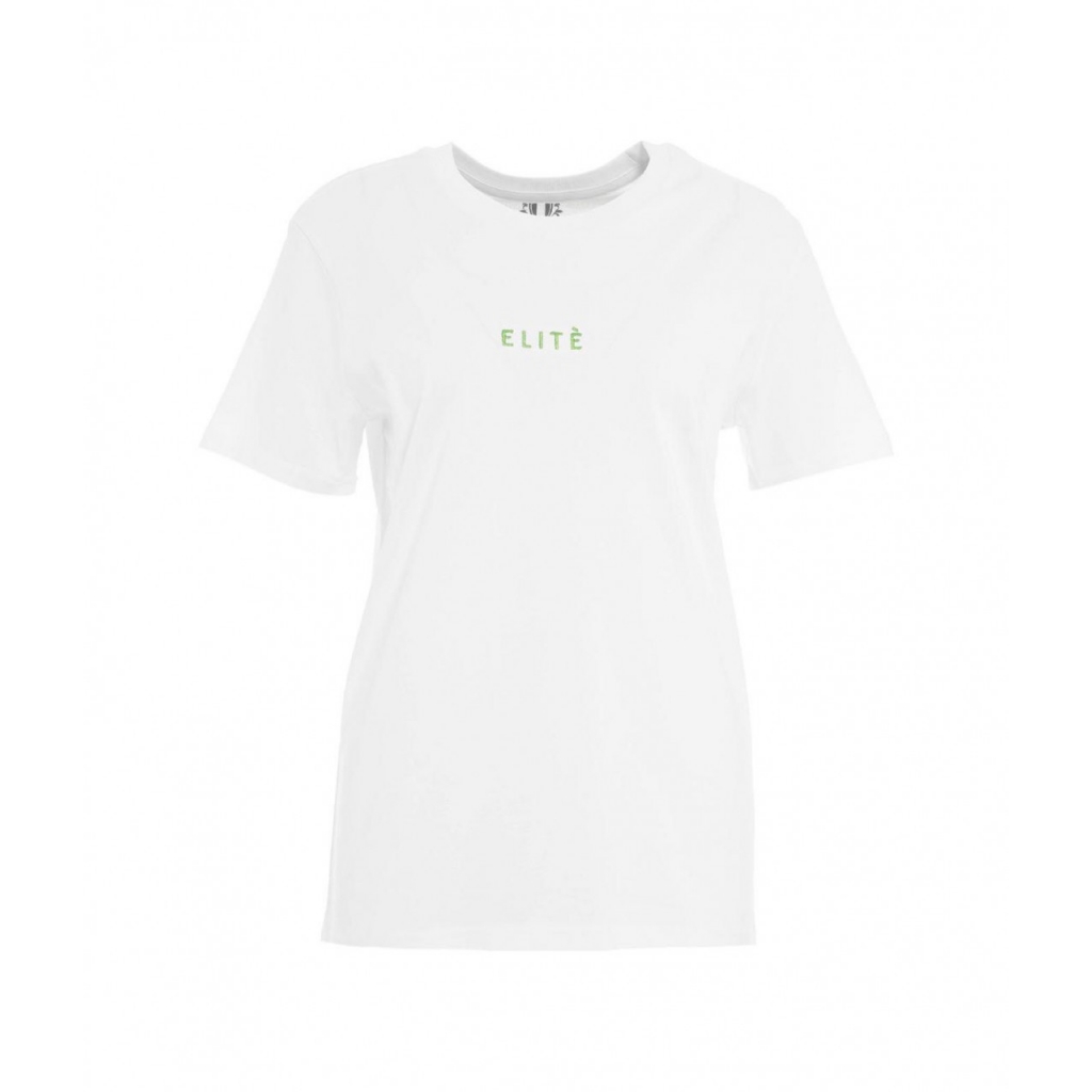 T-shirt con ricamo logo bianco