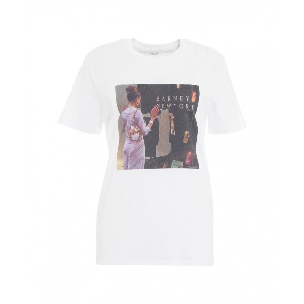 T-shirt Barney bianco