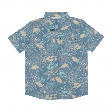 camicia manica corta uomo feeding frenzy uv woven SLATE BLUE