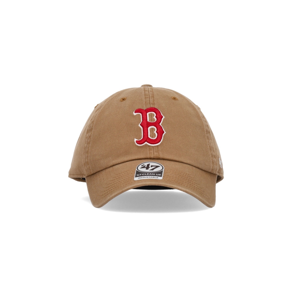 cappellino visiera curva uomo mlb clean up bosred CAMEL