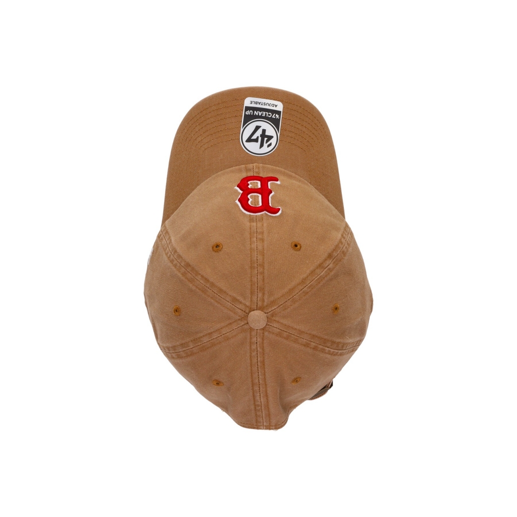 cappellino visiera curva uomo mlb clean up bosred CAMEL