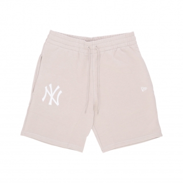 pantalone corto tuta uomo mlb league essentials shorts neyyan STONE/WHITE