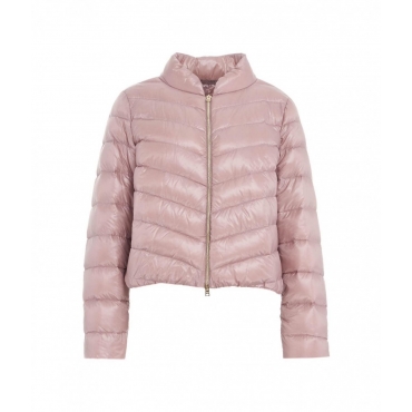 Bomber in piuma lill