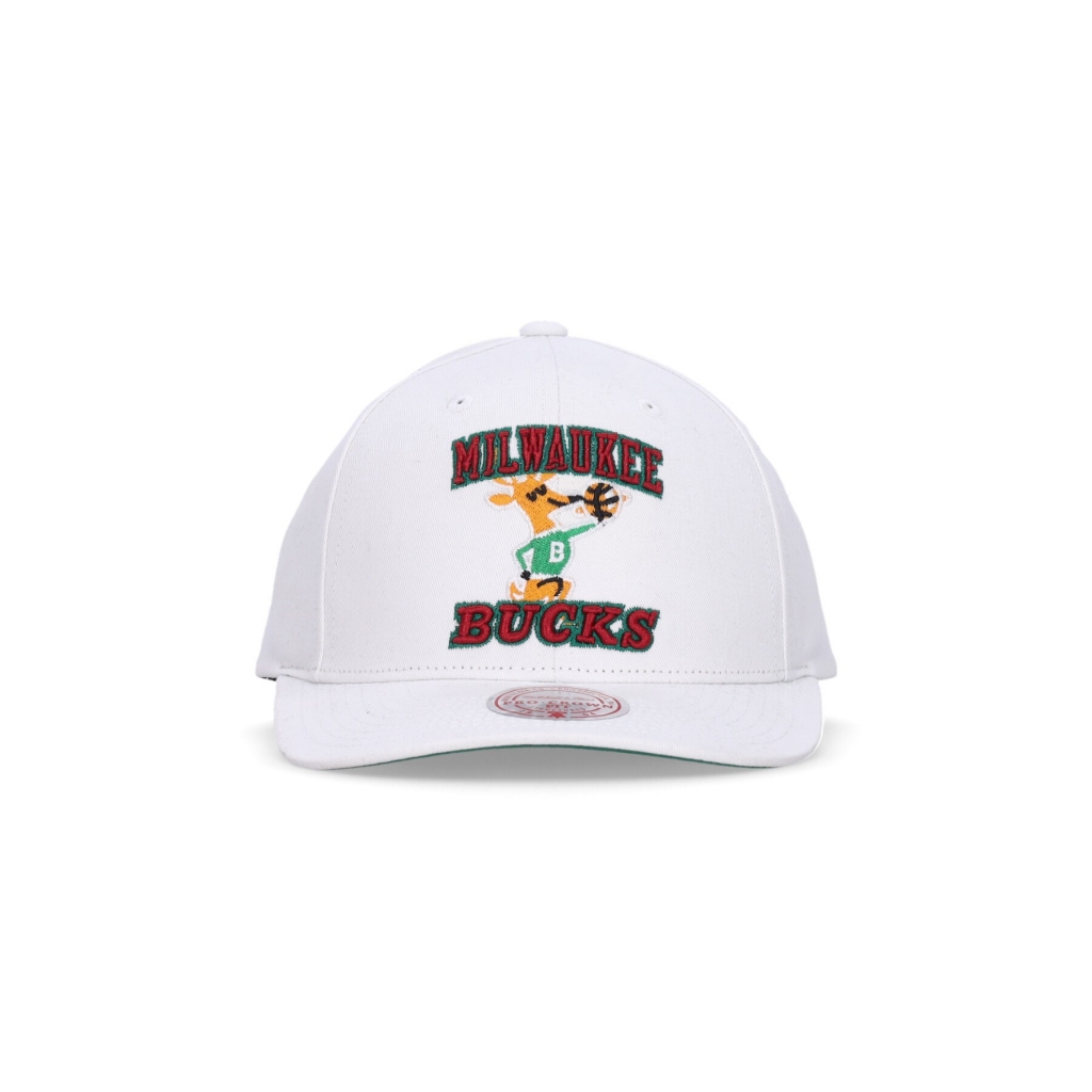 cappellino visiera curva uomo nba all in pro snapback hwc milbuc WHITE