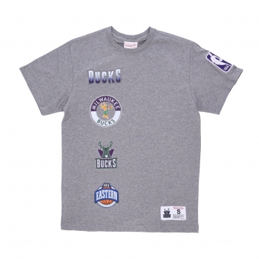 maglietta uomo nba hometown tee milbuc GREY HEATHER