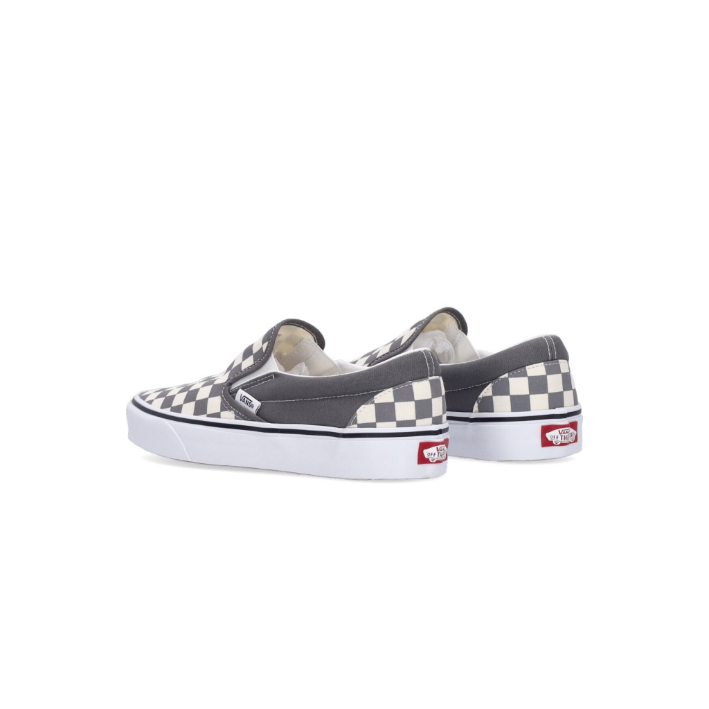 scarpa bassa uomo classic slip-on checkerboard PEWTER/TRUE WHITE