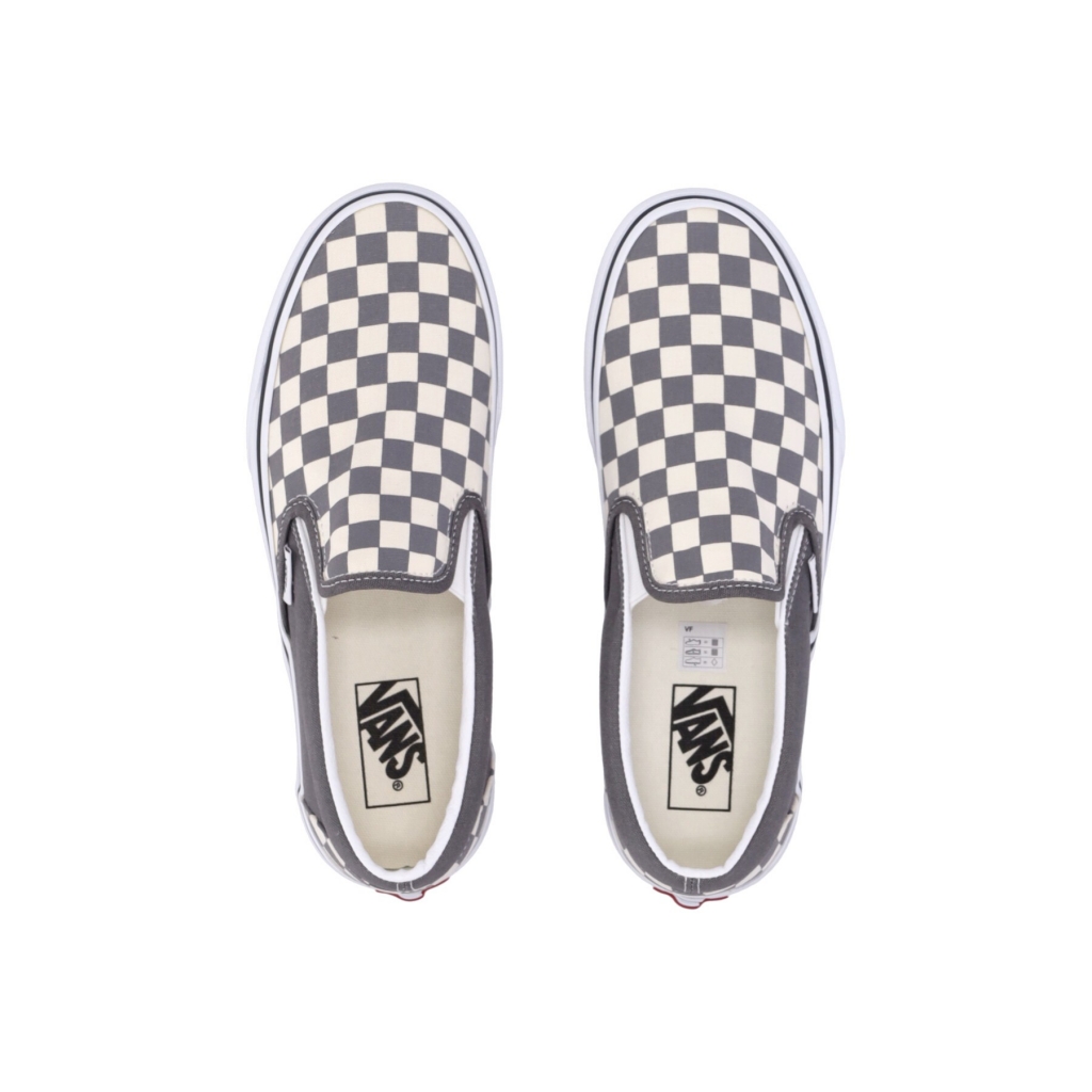 scarpa bassa uomo classic slip-on checkerboard PEWTER/TRUE WHITE