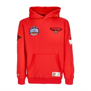 felpa cappuccio uomo nba hometown fleece hoodie atlhaw RED