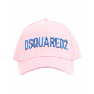 Baseball cap con ricamo logo rosa chiaro