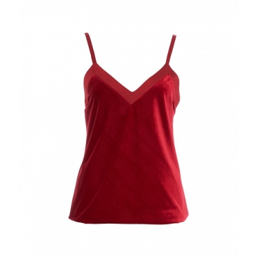 Top in velluto rosso