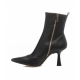 Mid bootie in pelle nero