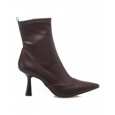 Mid bootie in pelle marrone scuro