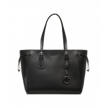 Shopper in pelle nero