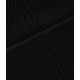 Beanie in maglia con patch logo nero