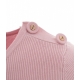 Top in maglia a coste rosa chiaro