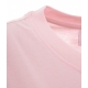 T-shirt con ricamo del logo rosa
