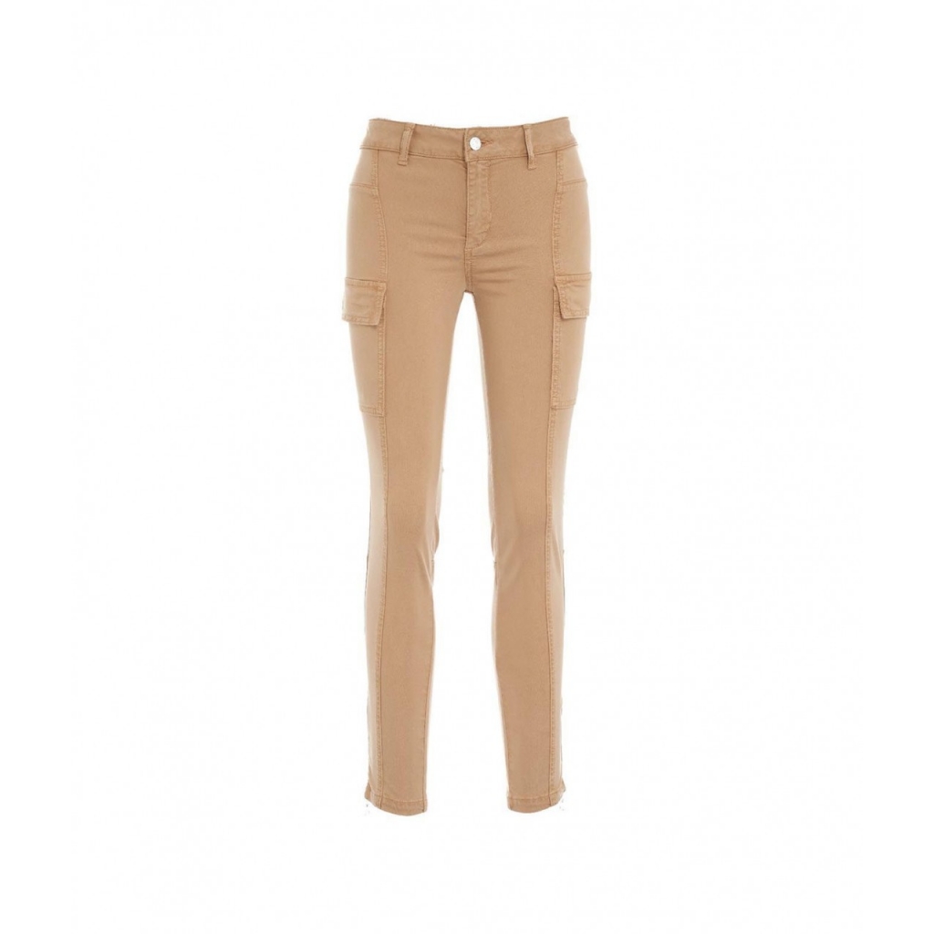 Pantalone cargo beige