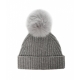 Beanie in cachemire grigio